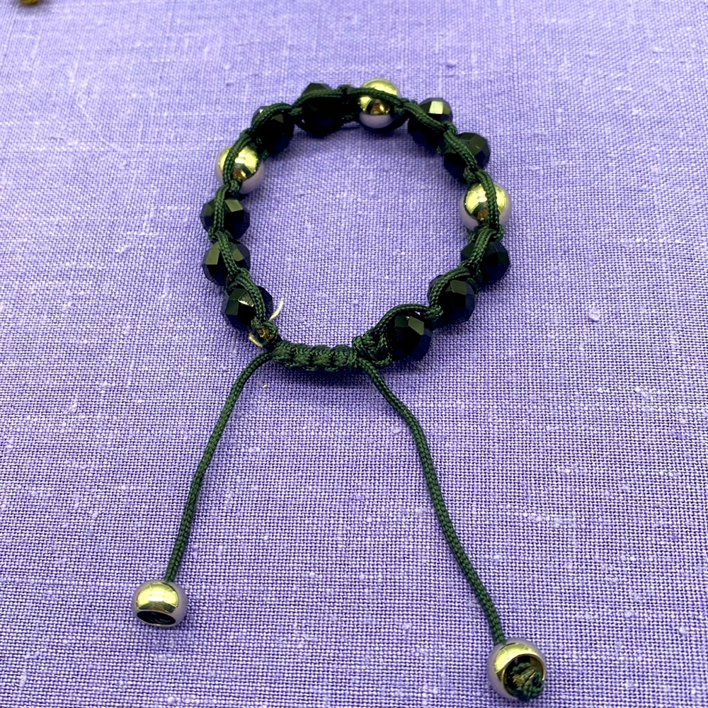 Vintage Adjustable Pull String Bracelets In Flora… - image 7